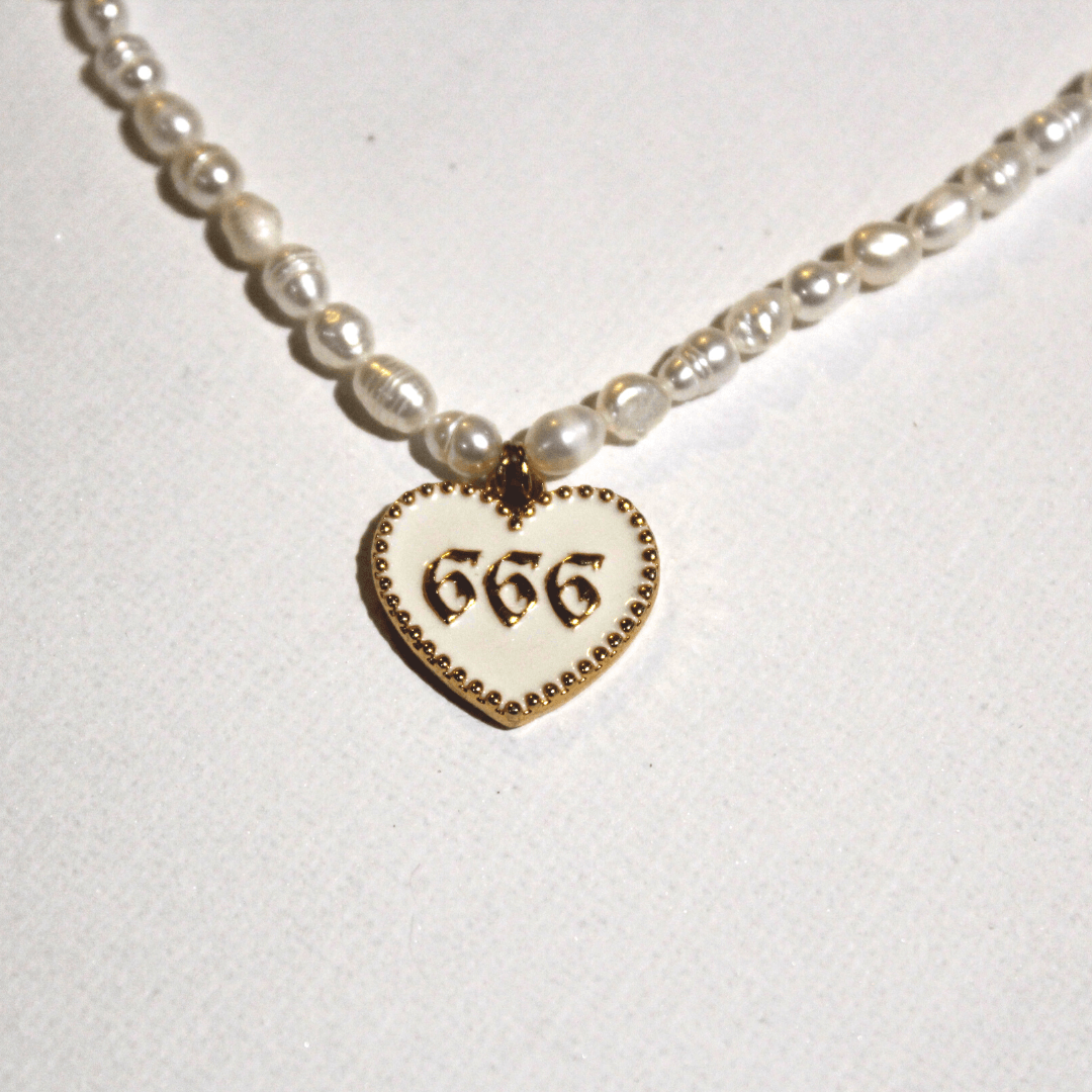 Pearl online angel necklace