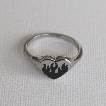 Flamed Ring Silver - Rue The